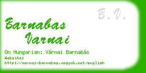 barnabas varnai business card
